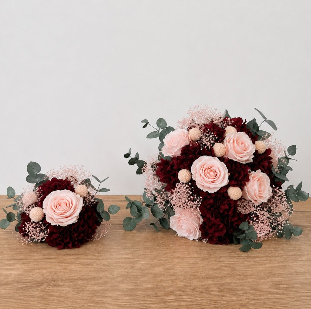 Ateliers Ouchamp Mariage Square Jean XXIII bouquet mariée roses poudré