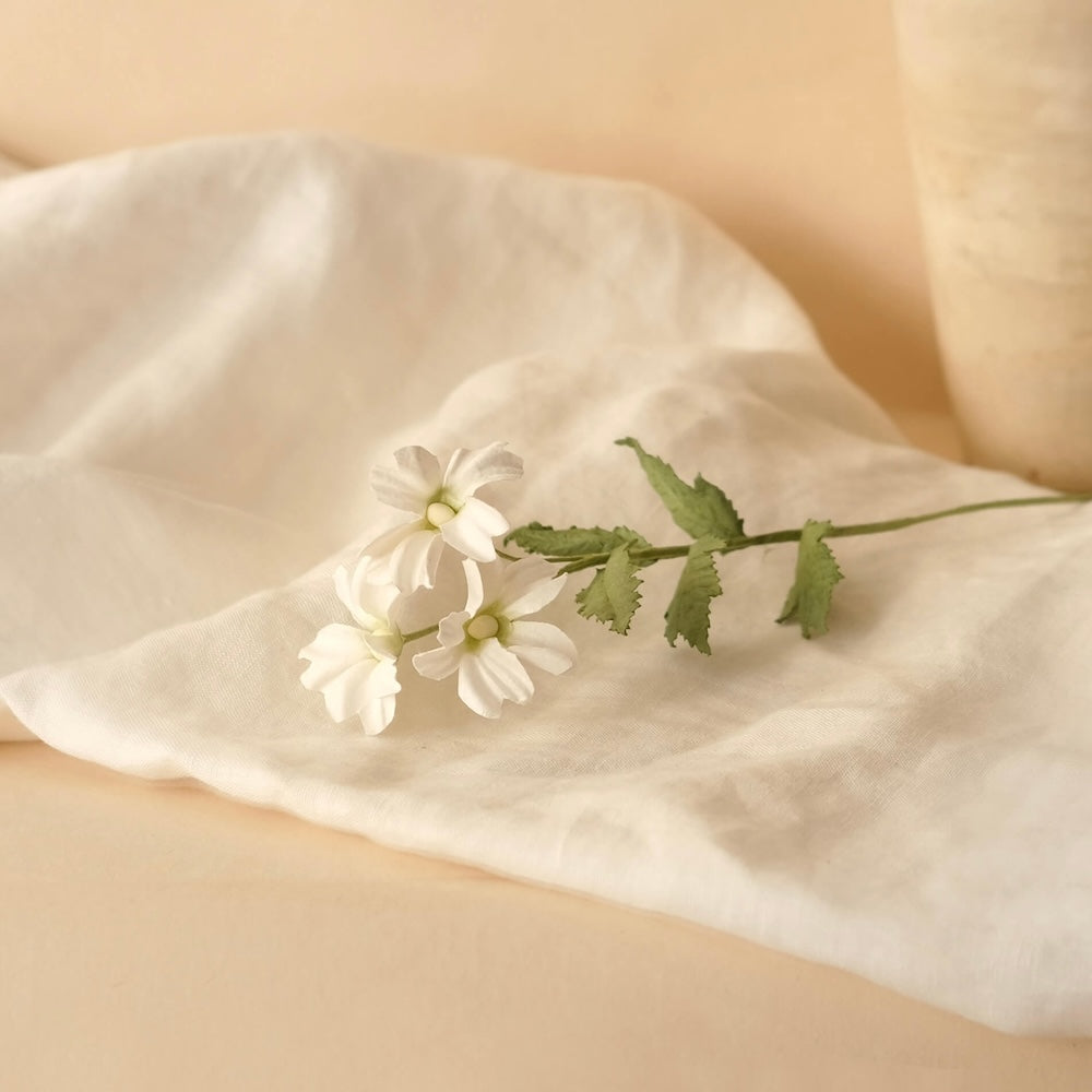 Flowrette Campanule fleur papier blanche x1 tige