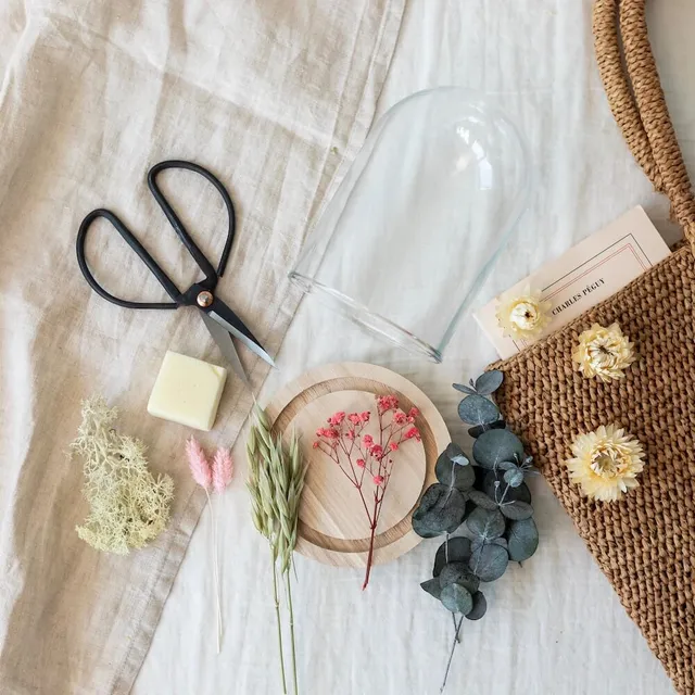 Flowrette kit DIY cloche fleurie fleurs séchées à composer