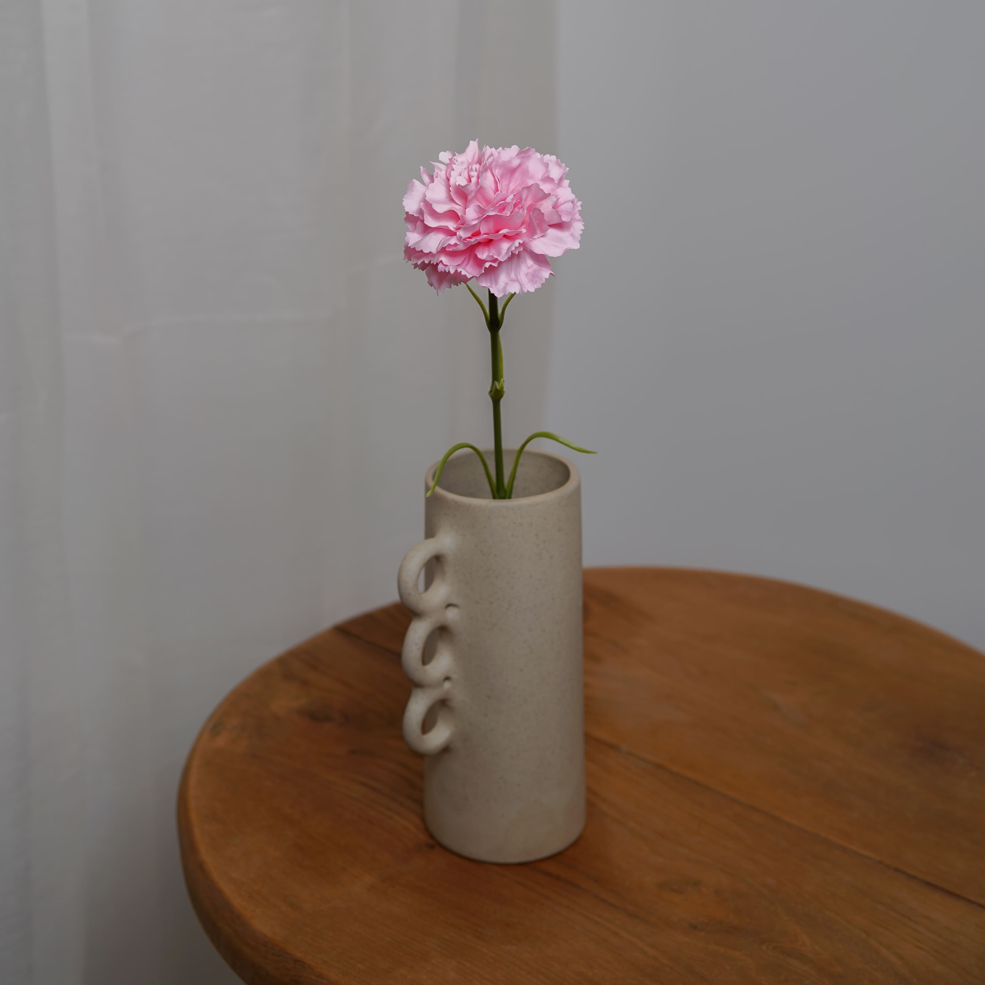 Flowrette Real Touch oeillet rose clair fleur artificielle tige