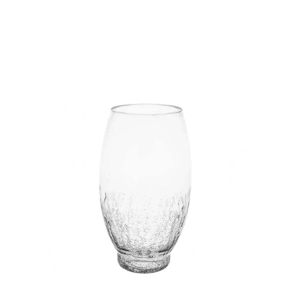 Sia Home Alba vase ovale transparent 35 cm verre soufflé