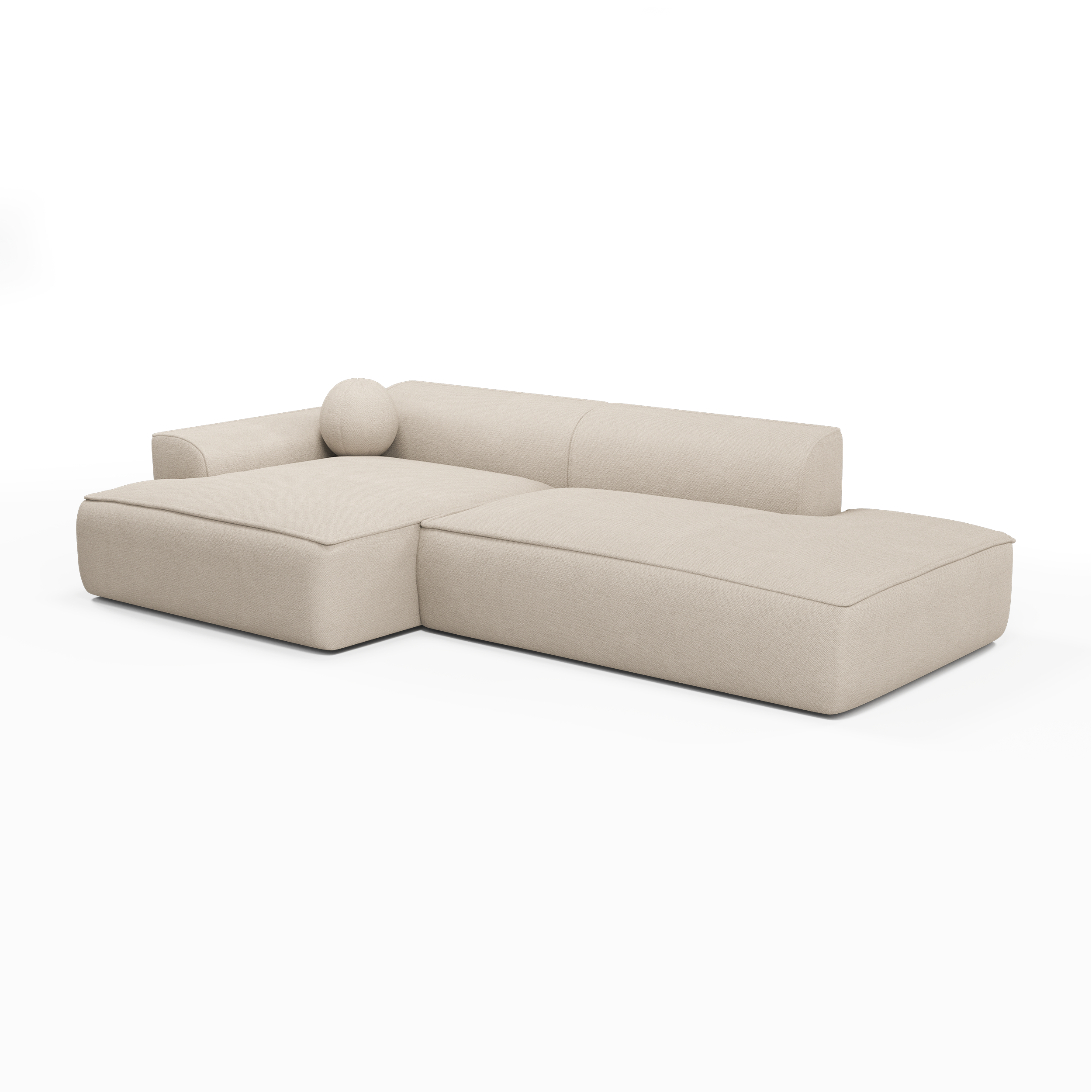 Sia Home Ania canapé angle gauche crème 5 places