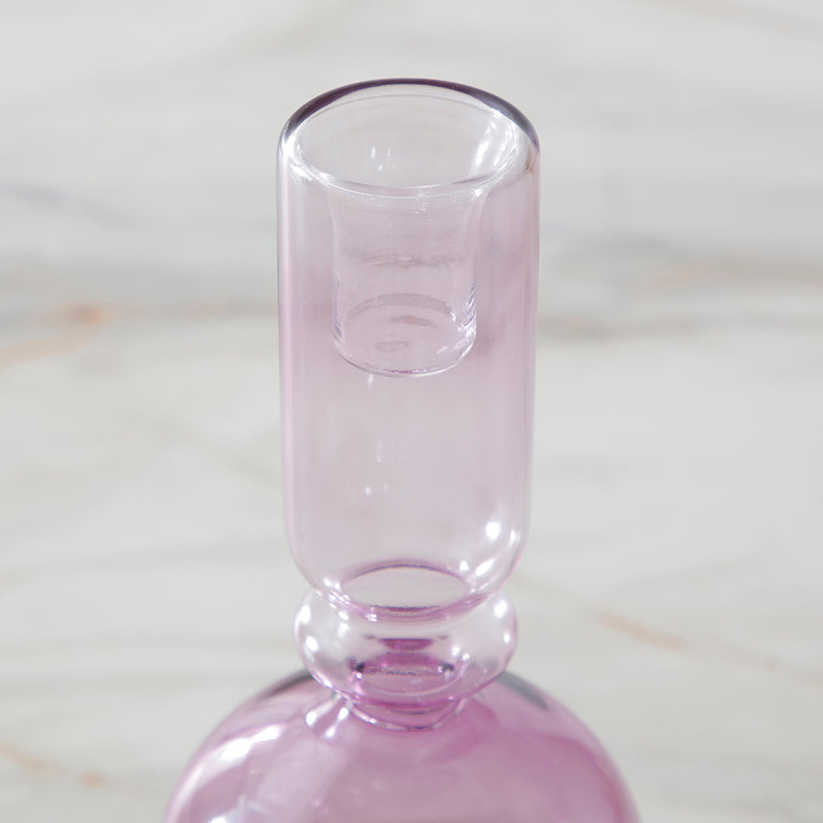 Sia Home Bougeoirs Sunrise 25cm bougeoir verre mauve