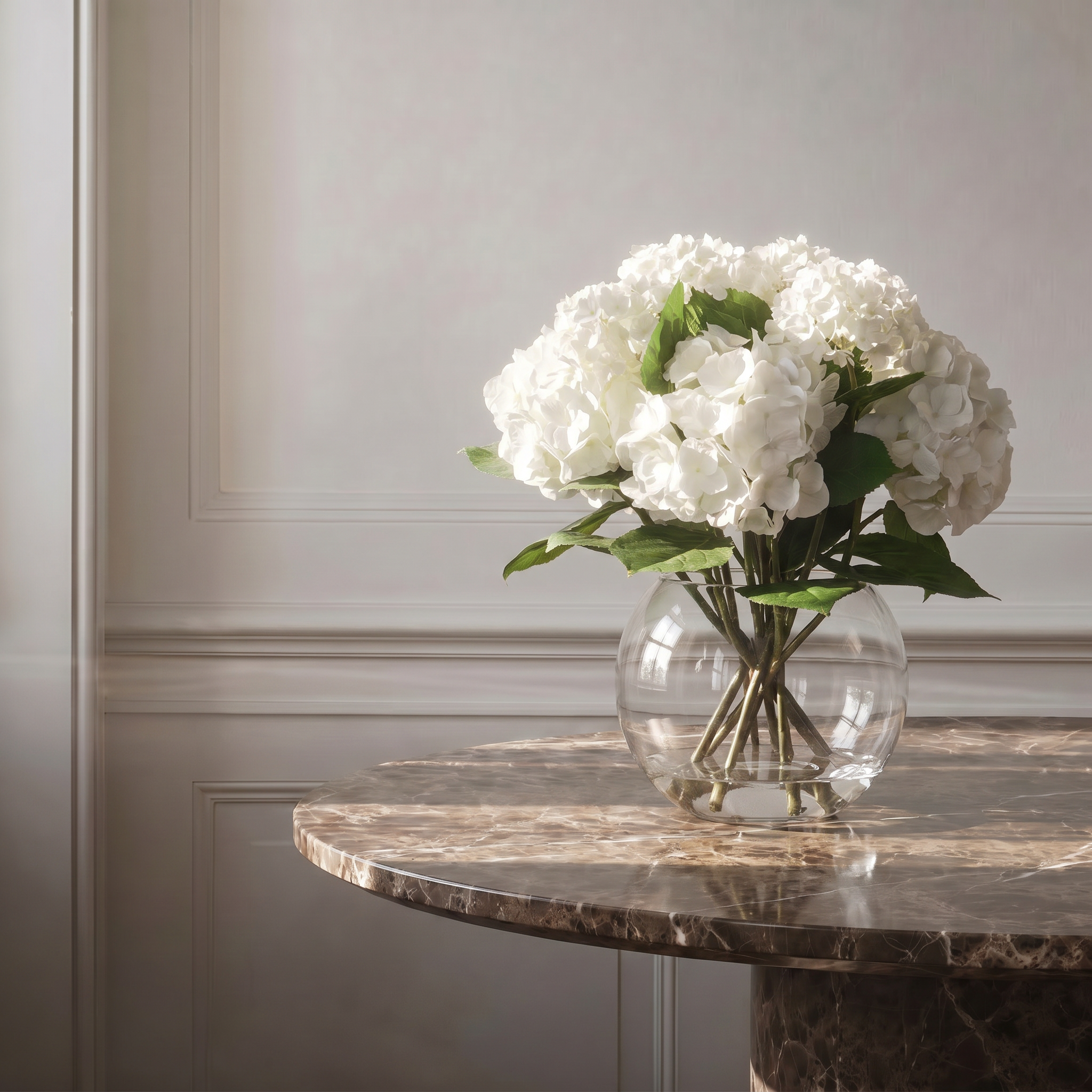 Sia Home Composition Hydrangeas 52cm fleurs artificielles blanc