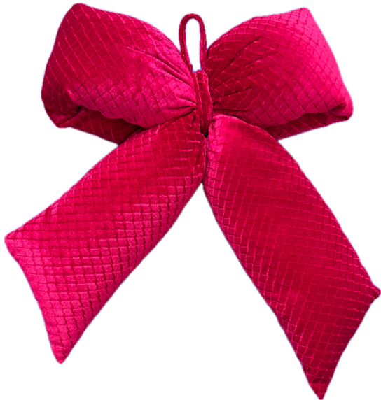 Feuillazur Rungis Noeud rouge texturé déco Noël 36x48 cm