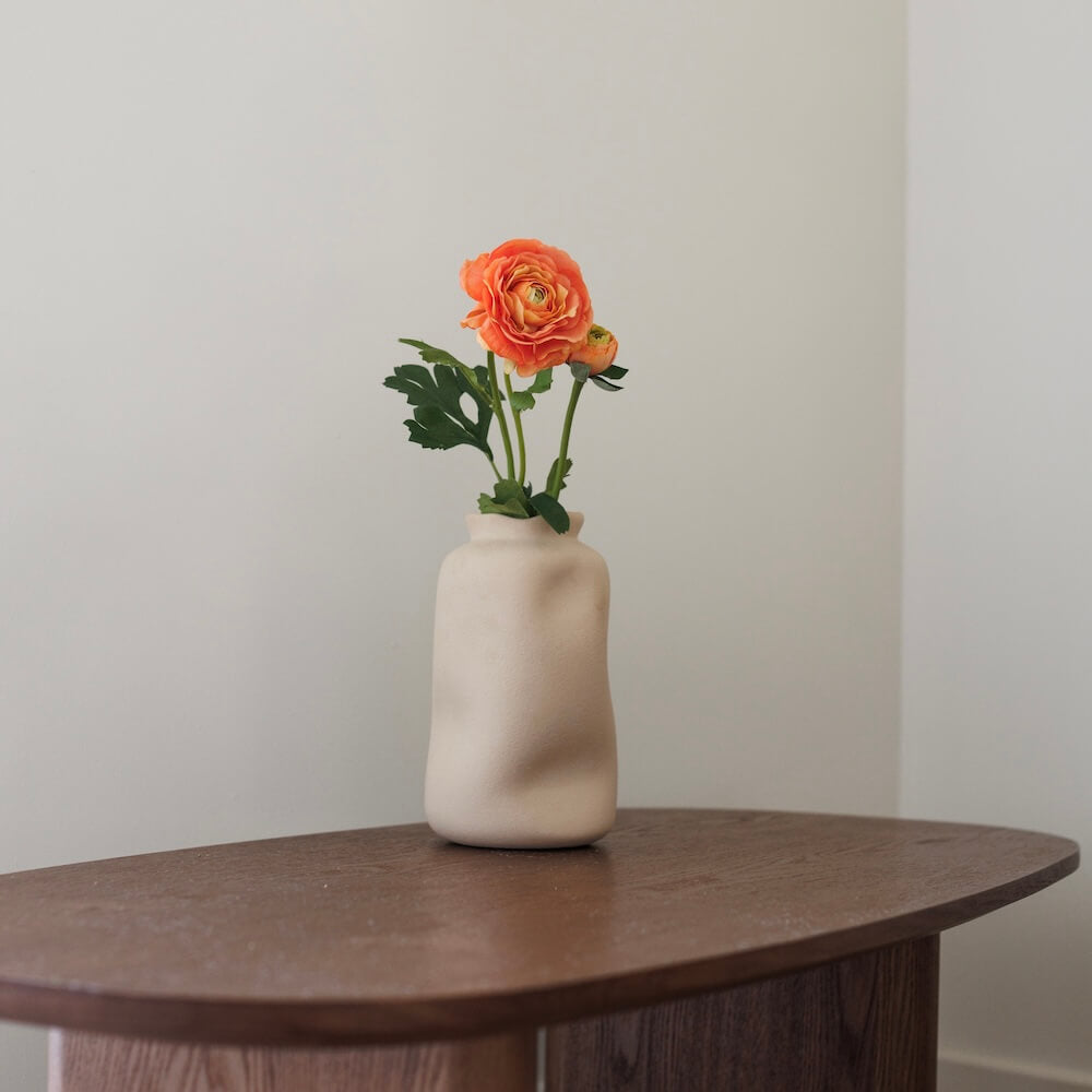 Flowrette Renoncule orange fleur artificielle x1