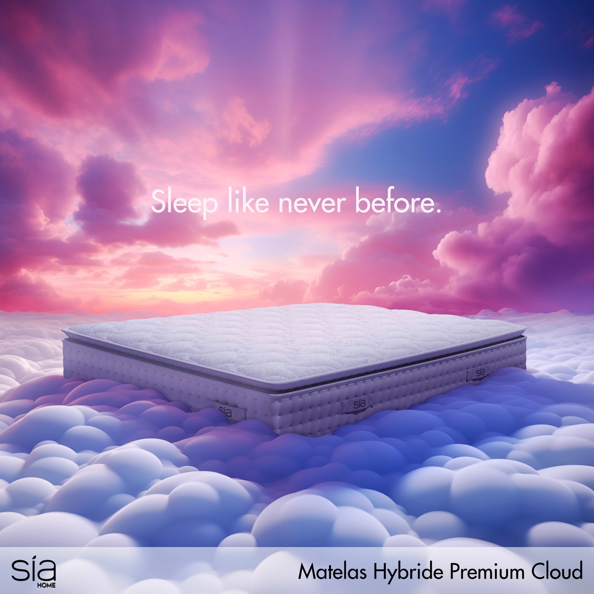 Sia Home Literie Hybride Premium Cloud matelas blanc 180x200 ferme