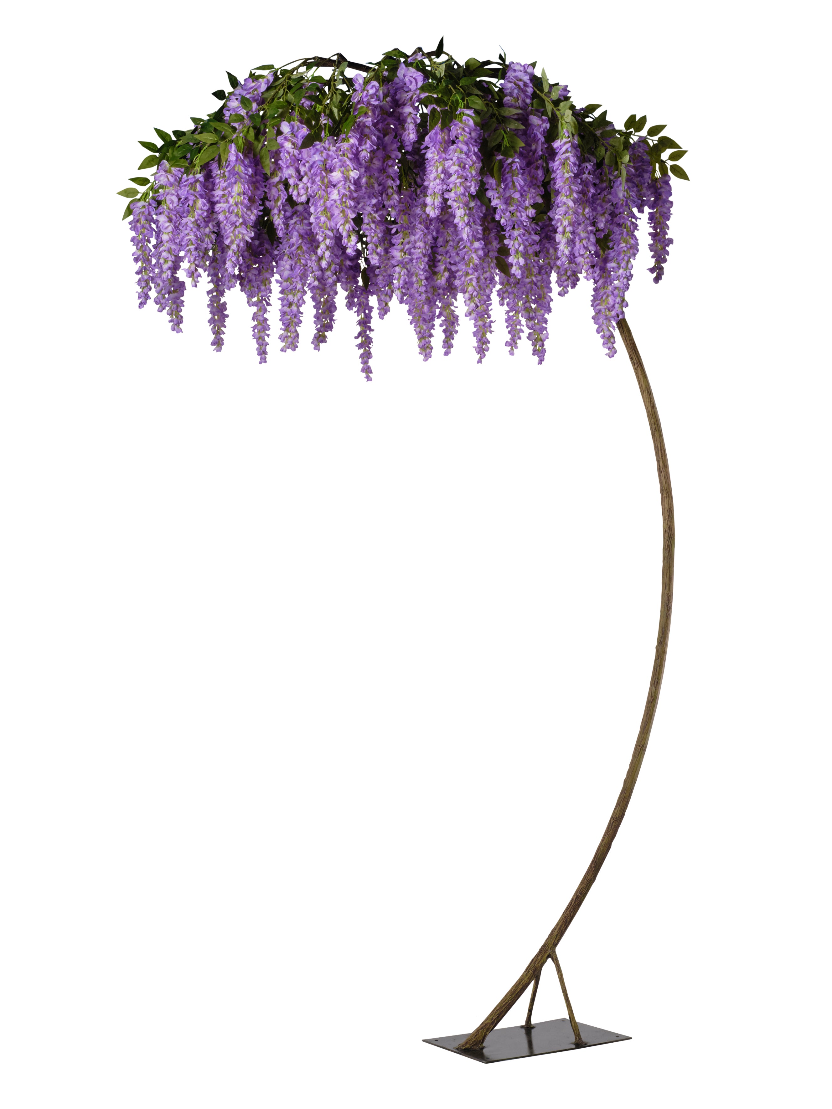 Feuillazur Arbre glycine artificiel violet 280 cm salon
