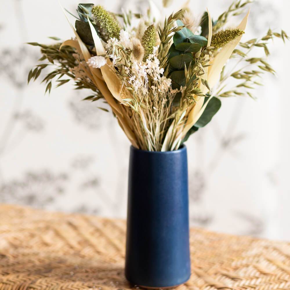 Flowrette Goberlote vase bleu nuit grès taille S
