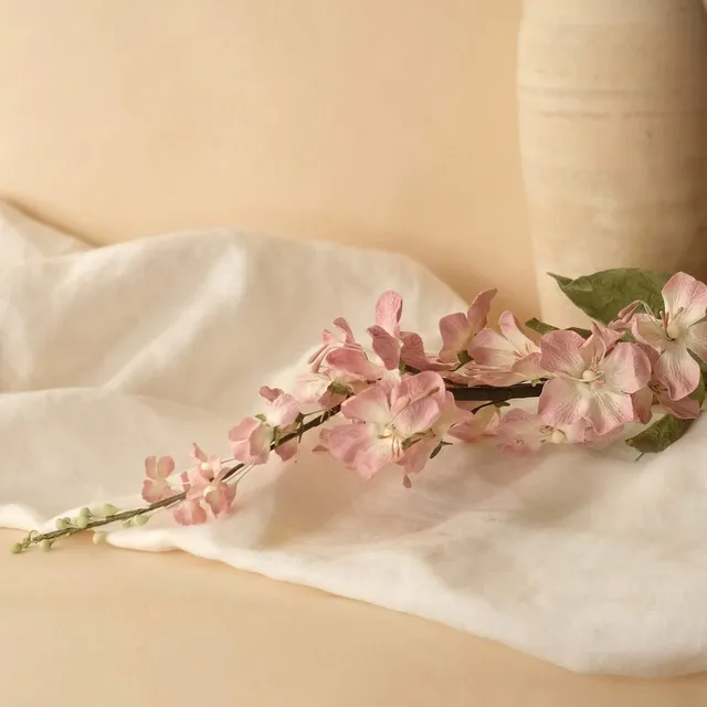 Flowrette cassier fleur papier rose tige x1 romantique