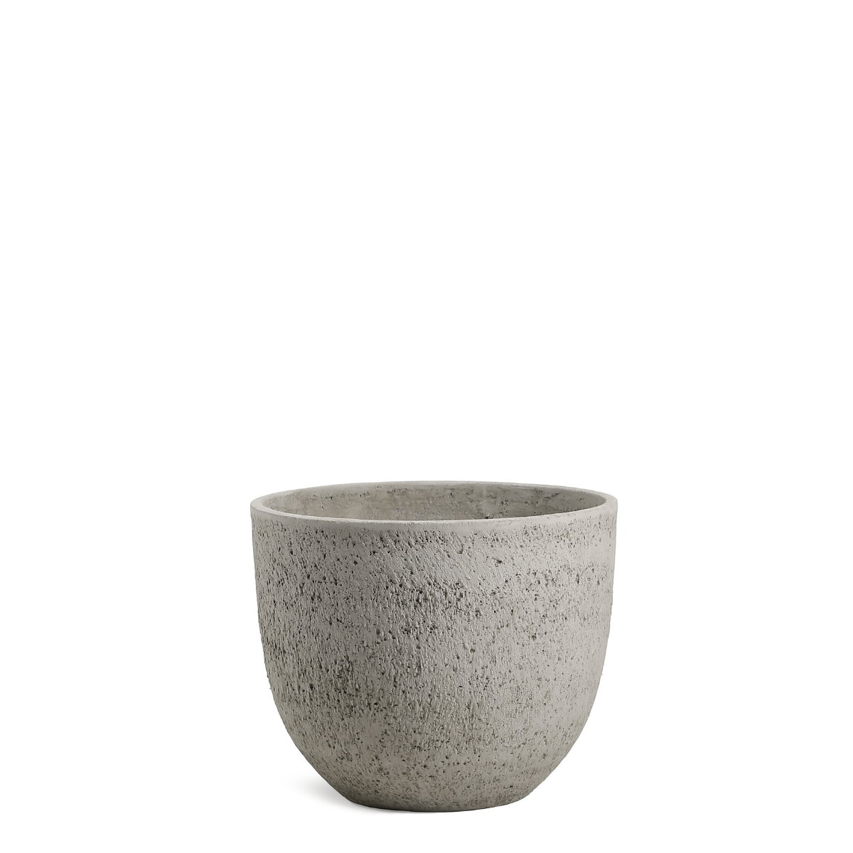 Sia Home Terra cache-pot arrondi gris clair 25 cm fibre de ciment