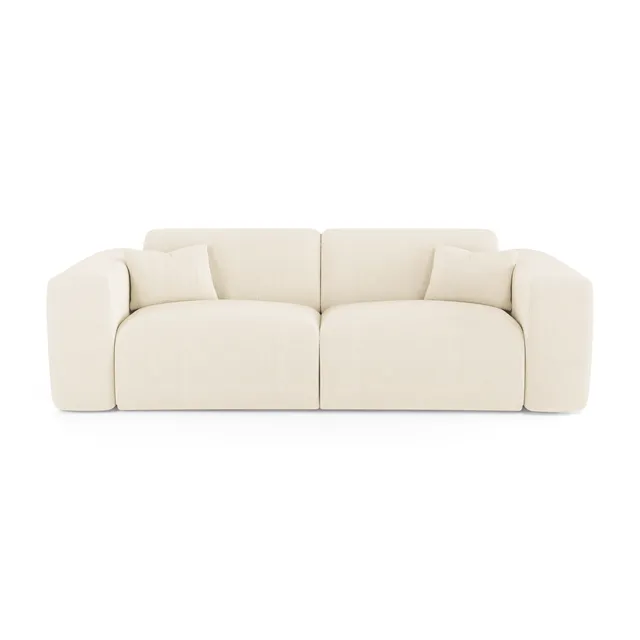 Sia Home Myra canapé convertible crème tissu arrondi
