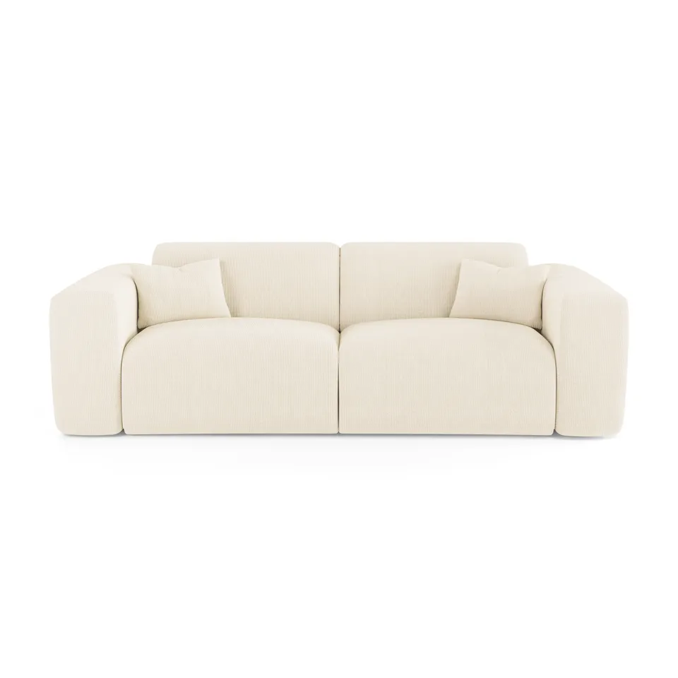 Sia Home Myra canapé convertible crème tissu arrondi