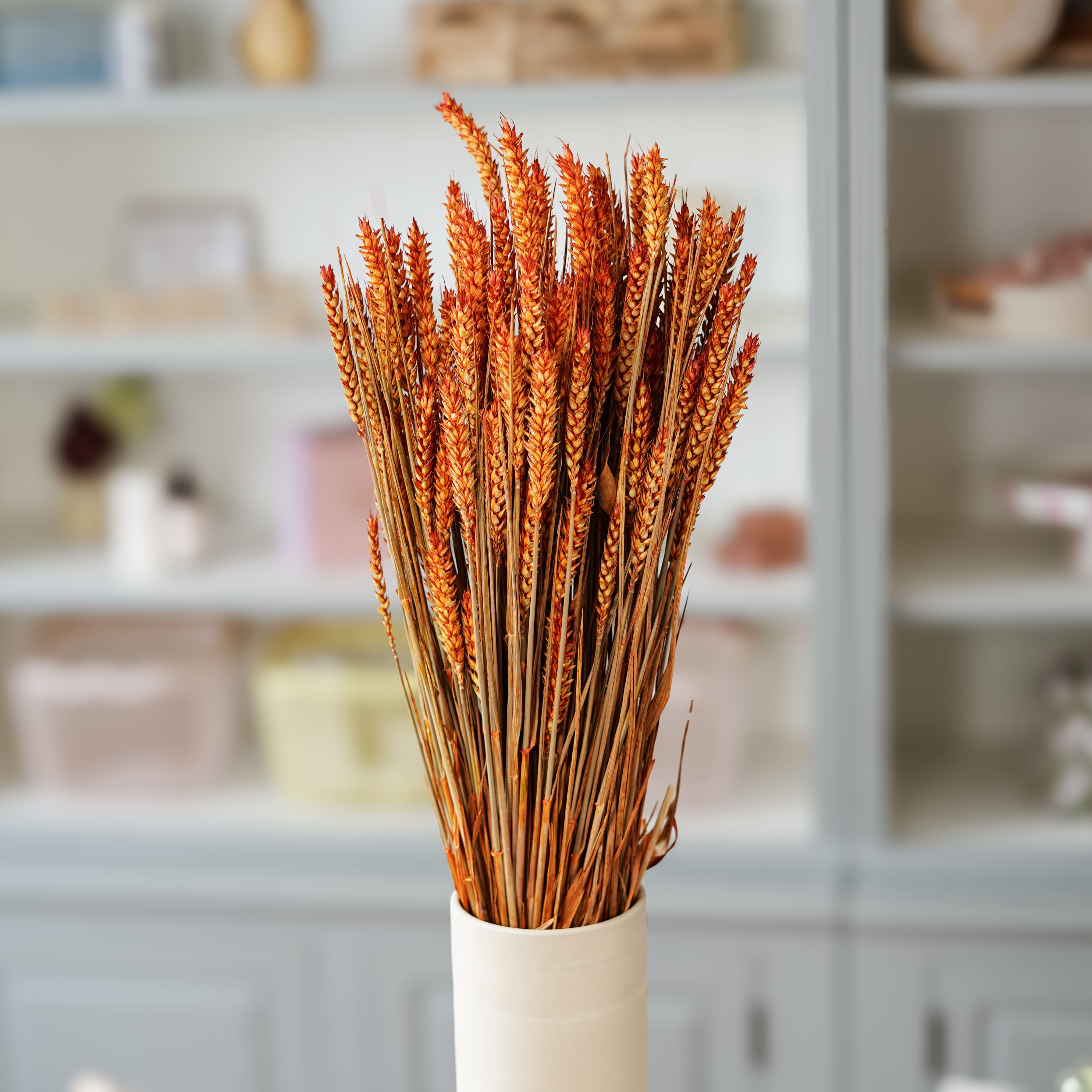 Flowrette Botte blé orange séché x1 déco champêtre