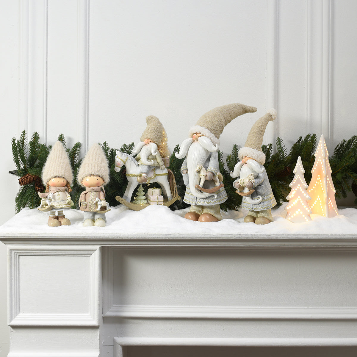 Sia Play figurine Père Noël LED gris 26 cm résine