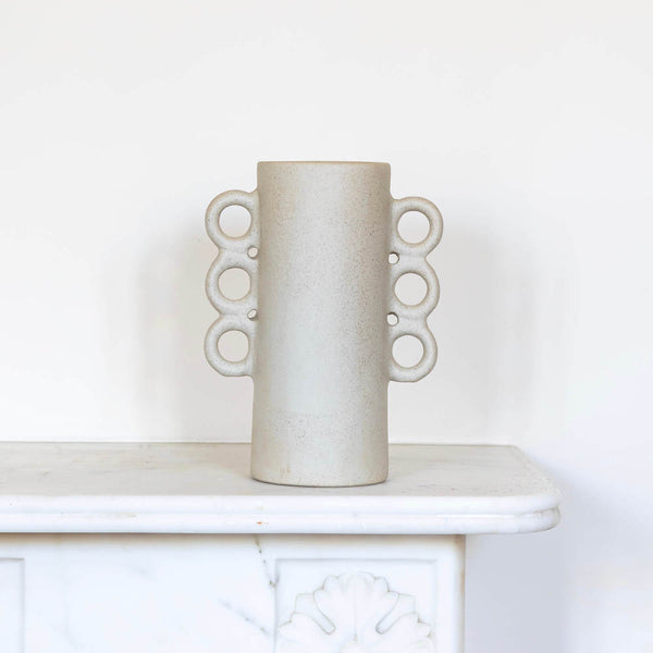 Flowrette Alliance vase grès beige taille M