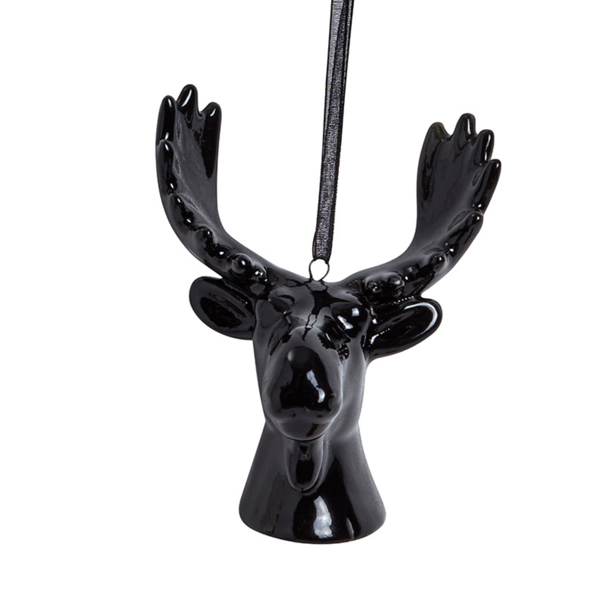 Sia Home Suspension de Noël Cerf décoration sapin blanc 7 cm