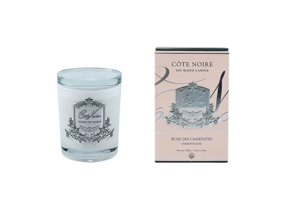 Côte Noire Soy Blend bougie parfumée Charente Rose 450g