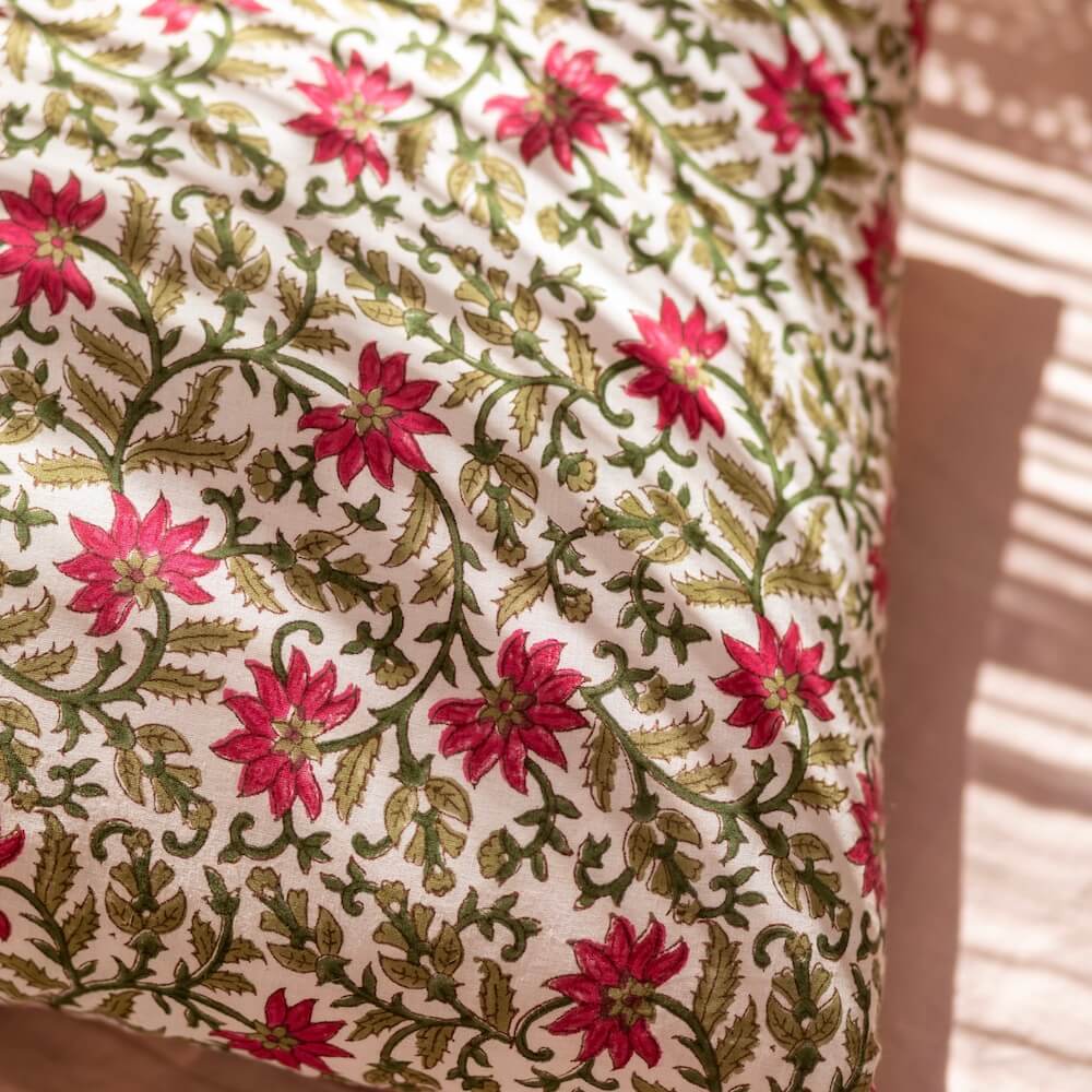Flowrette Décoration Bally housse de coussin block print