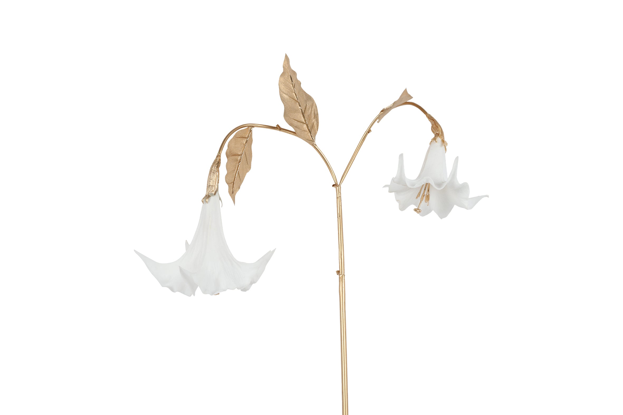 Feuillazur Rungis branche datura artificiel doré 121cm Noël
