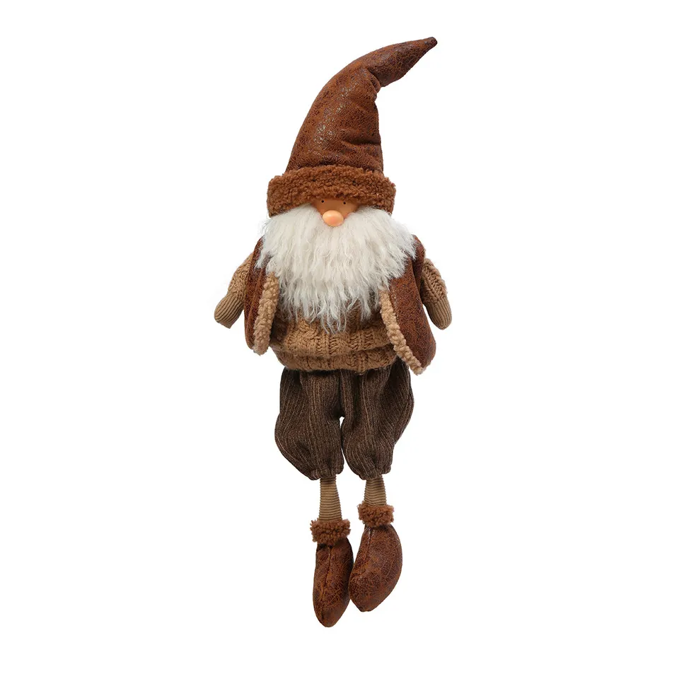 Sia Home Claus figurine père Noël assis 71 cm crème
