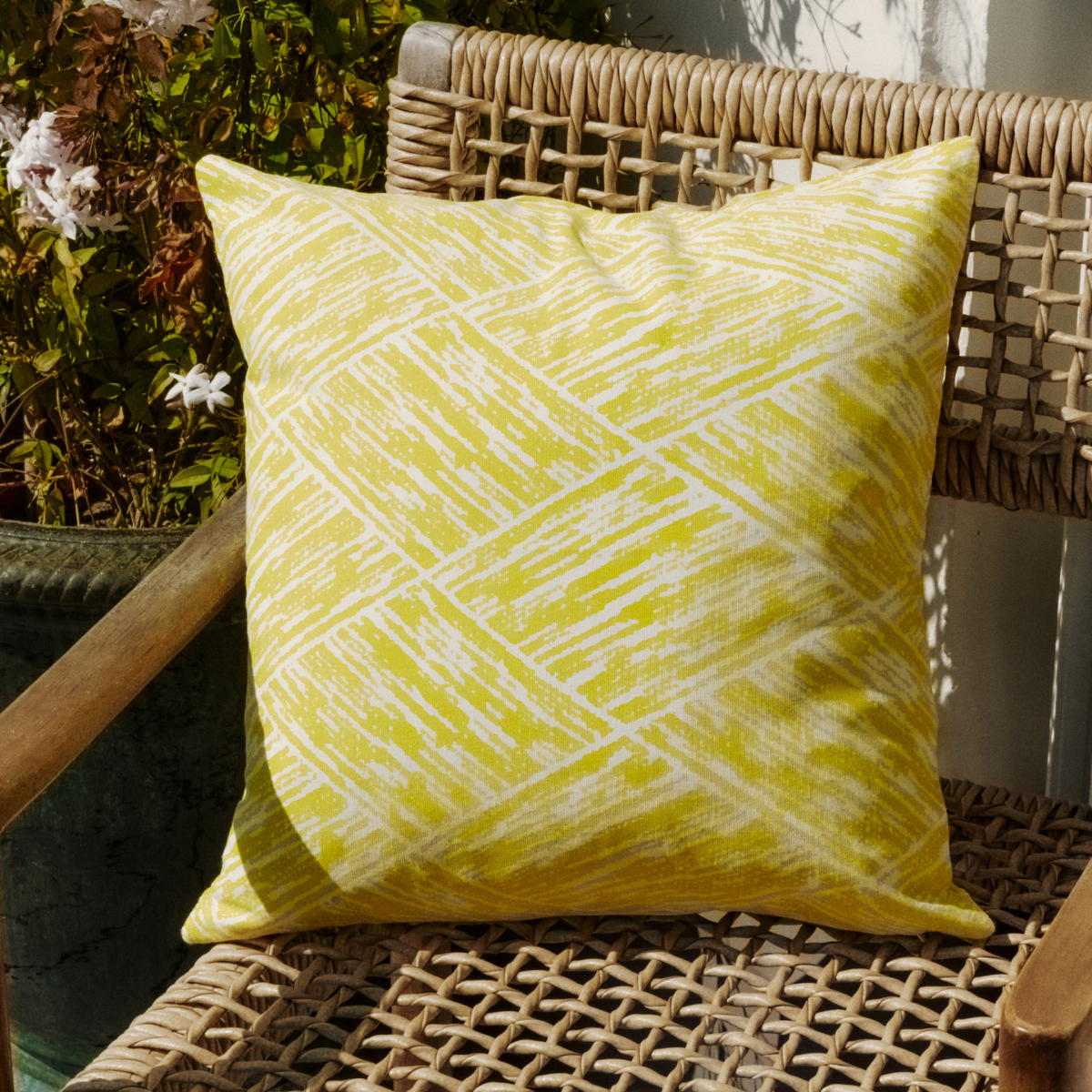 Sia Home Smile housse de coussin jaune 40x40 coton