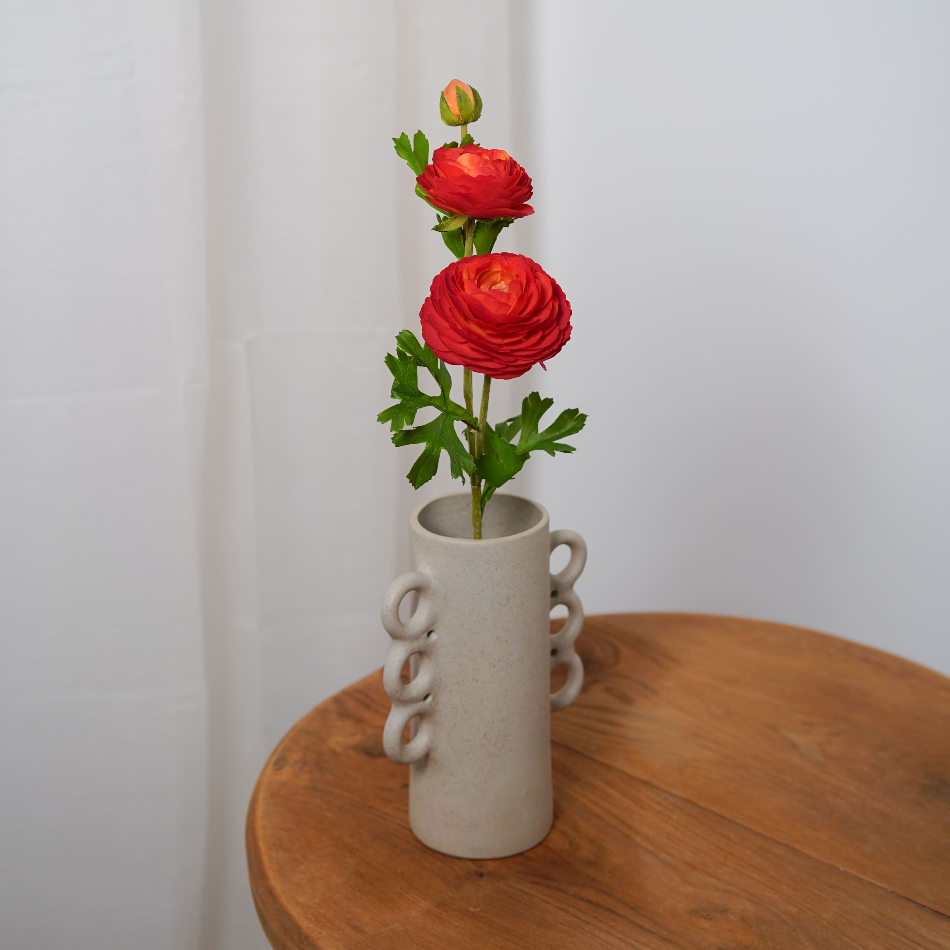 Flowrette Renoncule Rouge fleur artificielle Real Touch x1