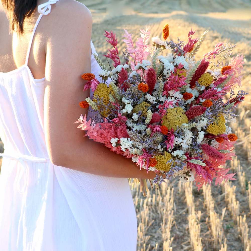 Flowrette Bouquet de la semaine fleurs séchées taille M été