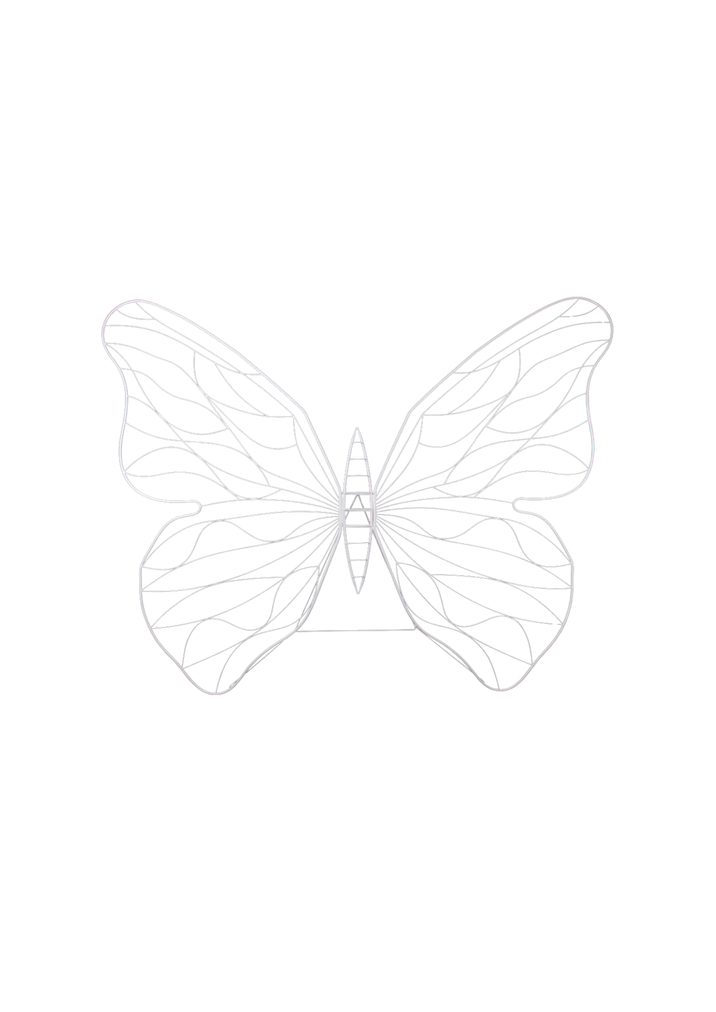 Feuillazur Rungis Papillon métal structure déco blanc mariage