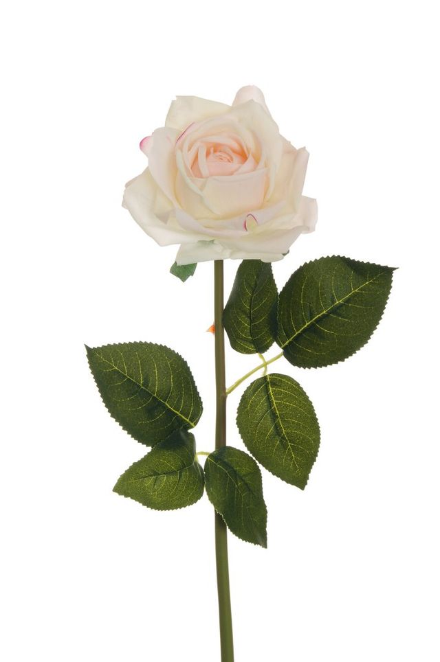 Feuillazur Rungis rose réaliste fleur artificielle rouge 52cm