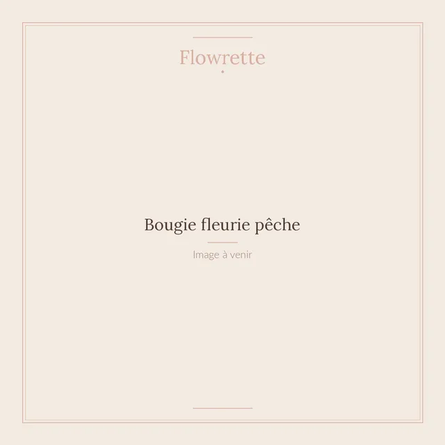 Flowrette Bougies Fleurie Pêche Cire Soja Pot Céramique