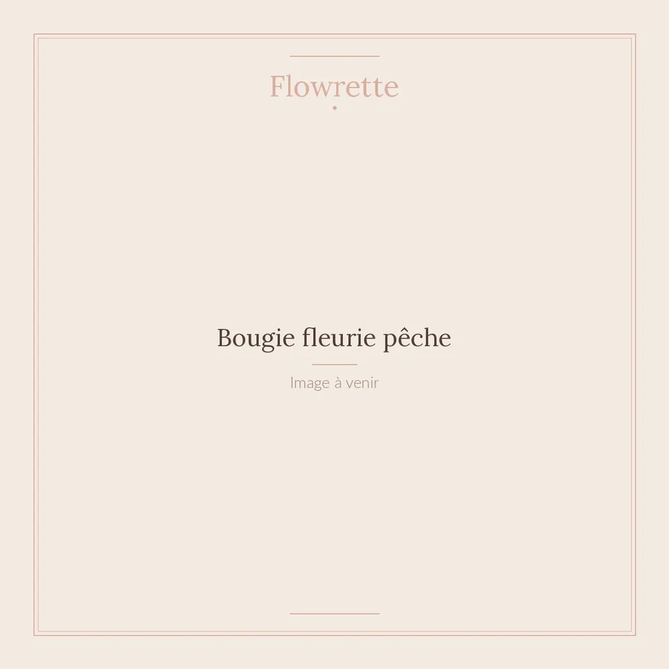 Flowrette Bougies Fleurie Pêche Cire Soja Pot Céramique