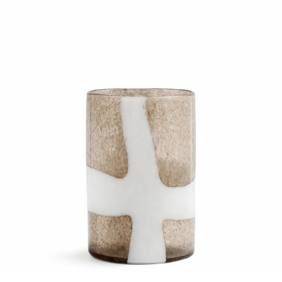 Sia Home Mirage vase verre soufflé moucheté marron 29 cm