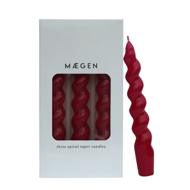 Flowrette Bougies pack 3 cierges spirale magenta