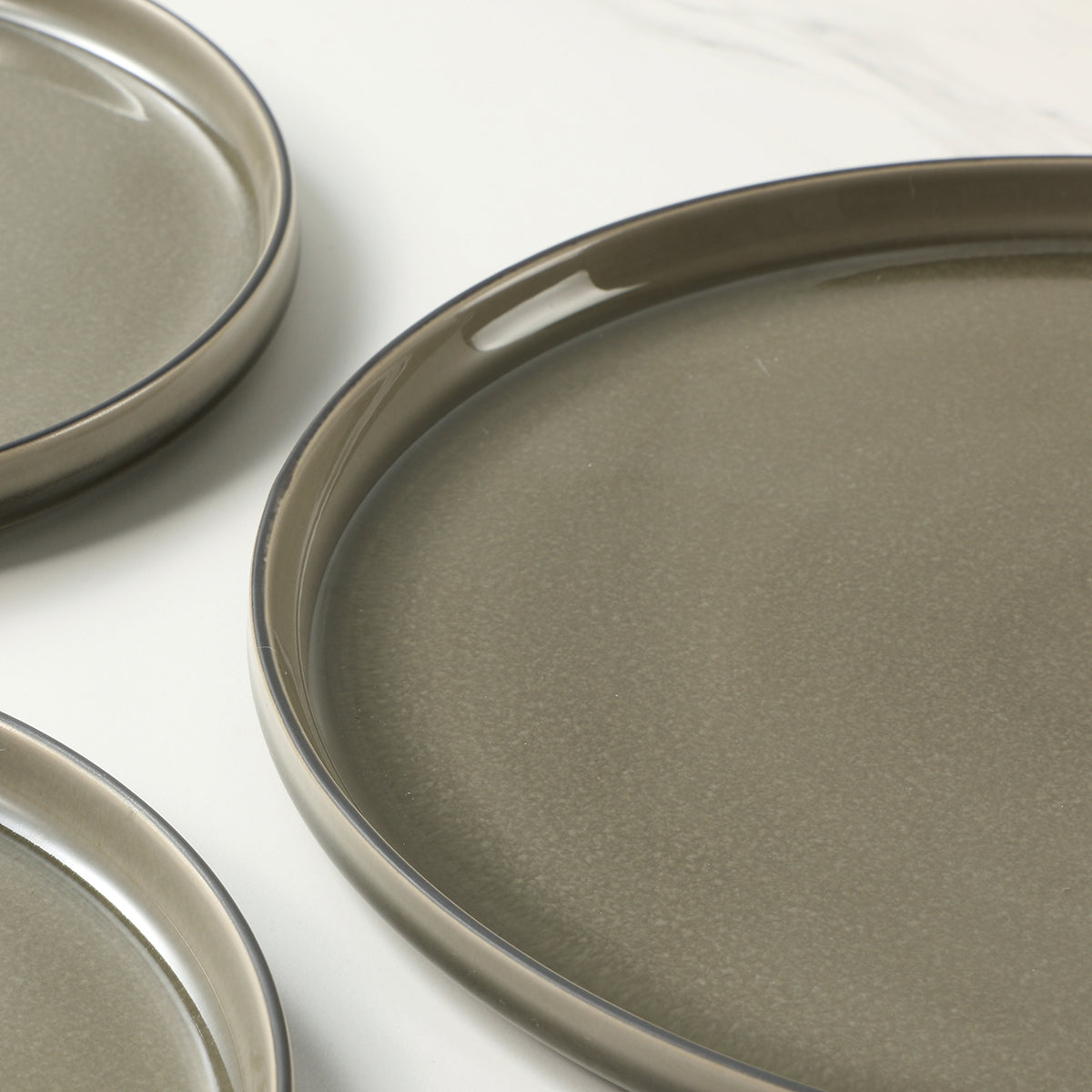 Sia Arts de la table Greeny 4 assiettes plates vert 27,9 cm