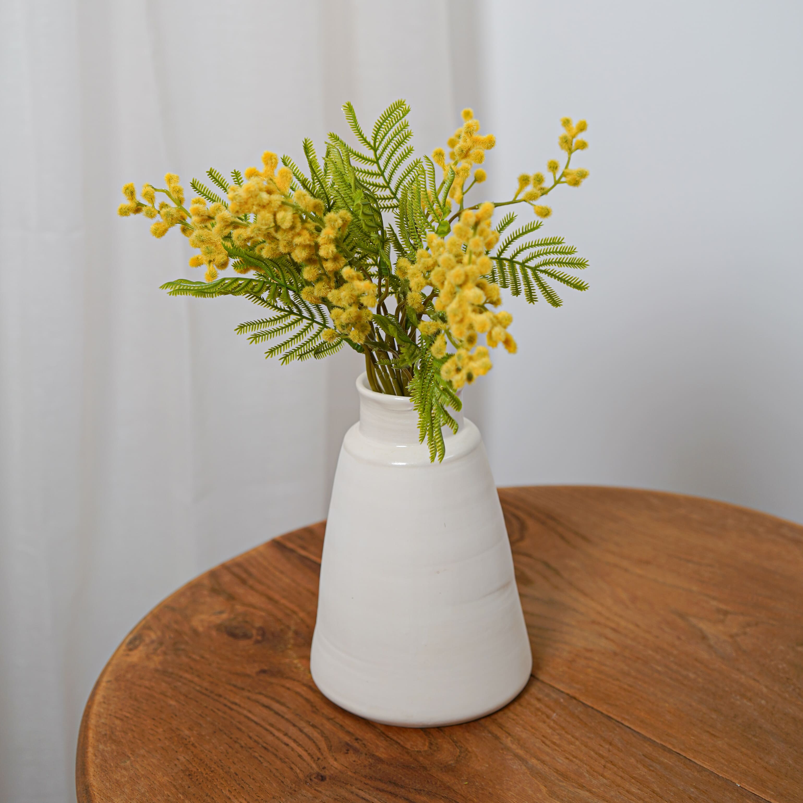 Flowrette Mimosa fleur artificielle jaune x1 sans entretien