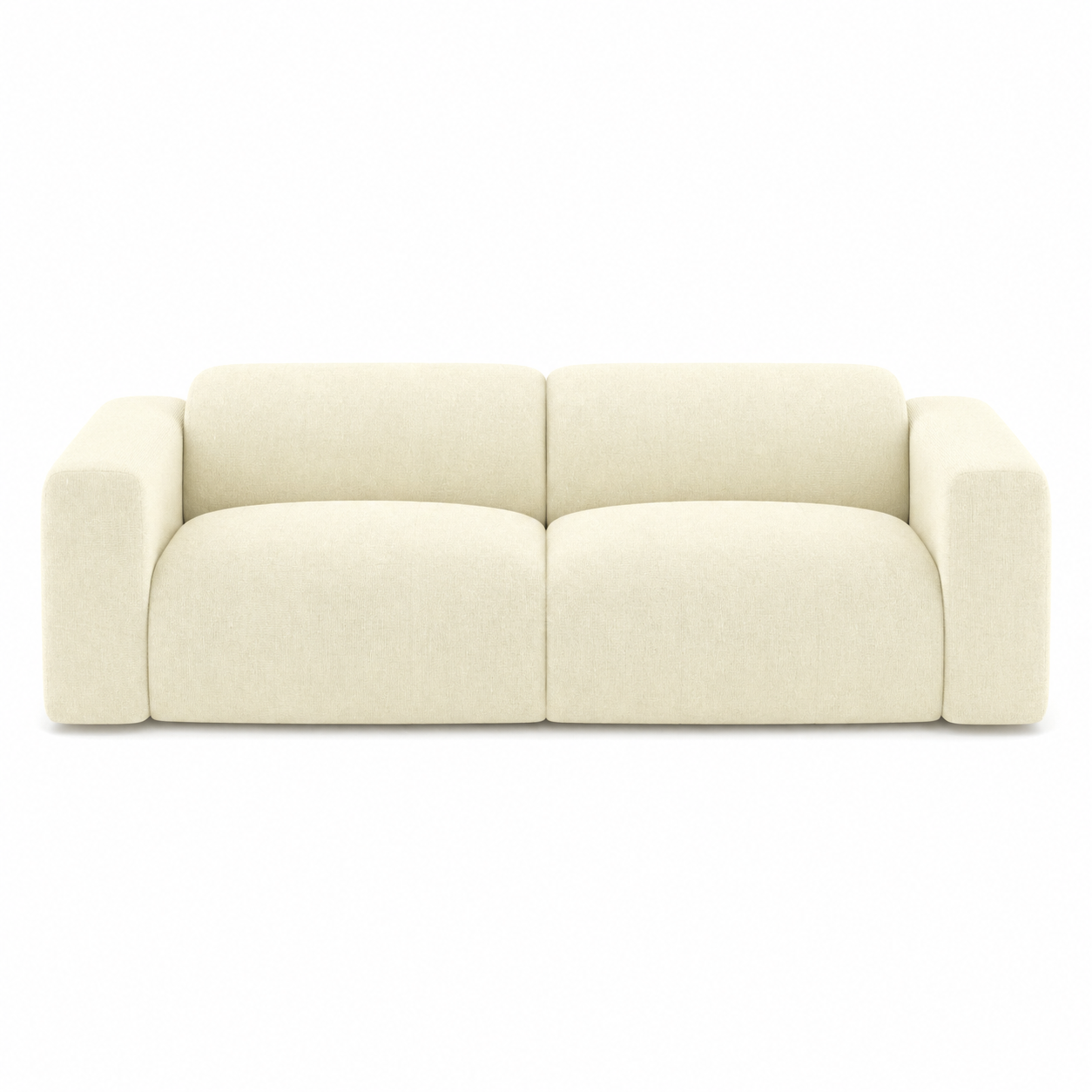 Sia Home Myra canapé droit crème tissu arrondi