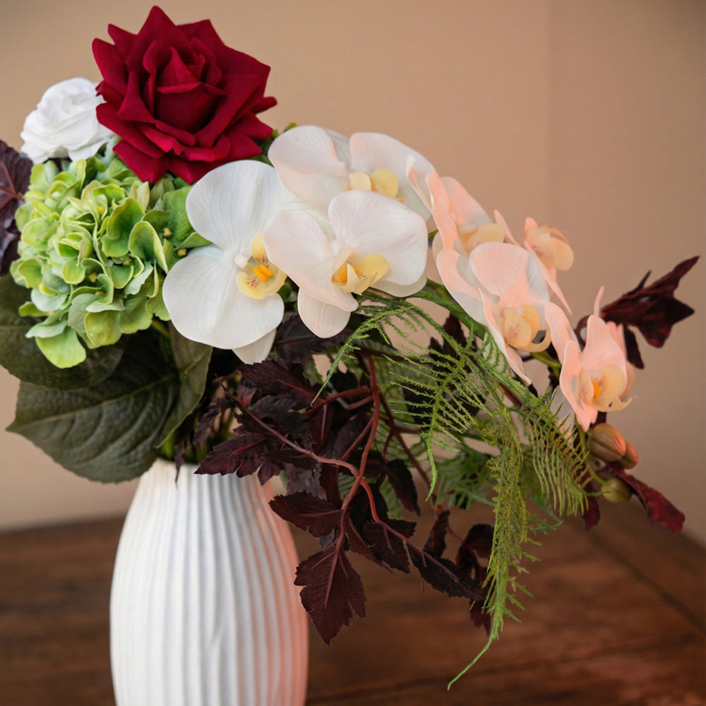 Flowrette Valentine bouquet fleurs artificielles roses