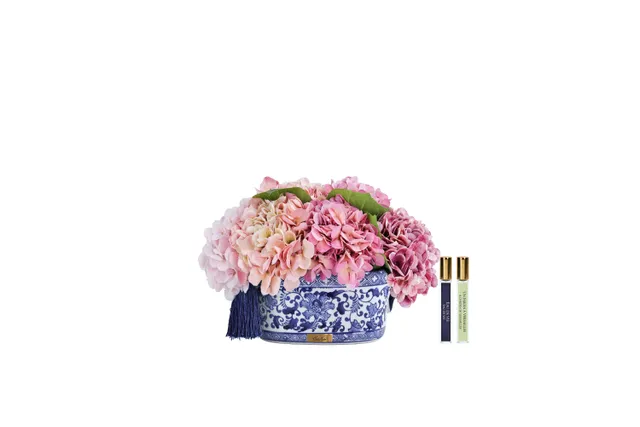Côte Noire Chinoiserie CH02 hortensias rose