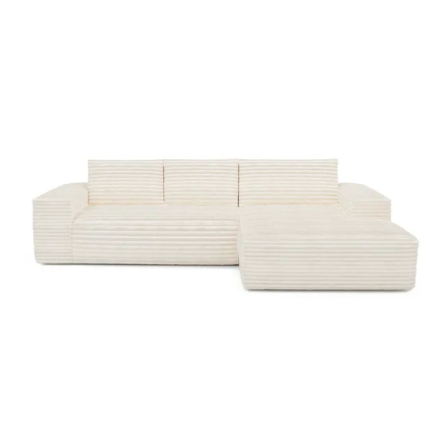 Sia Home Joan canapé convertible angle droit noir matelas mémoire