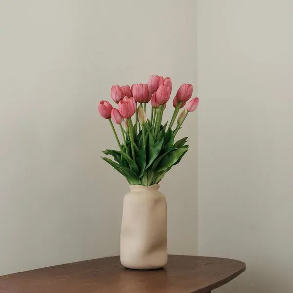 Flowrette Real Touch tulipe rose fleur artificielle bouquet 5 tiges