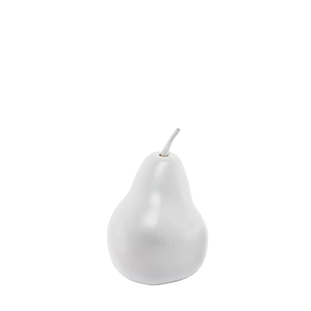 Sia Home Objets décoration Poire décorative blanche 10 cm