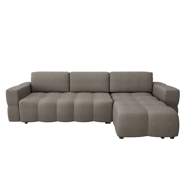 Sia Home Gabriel canapé convertible angle droit taupe 5 places