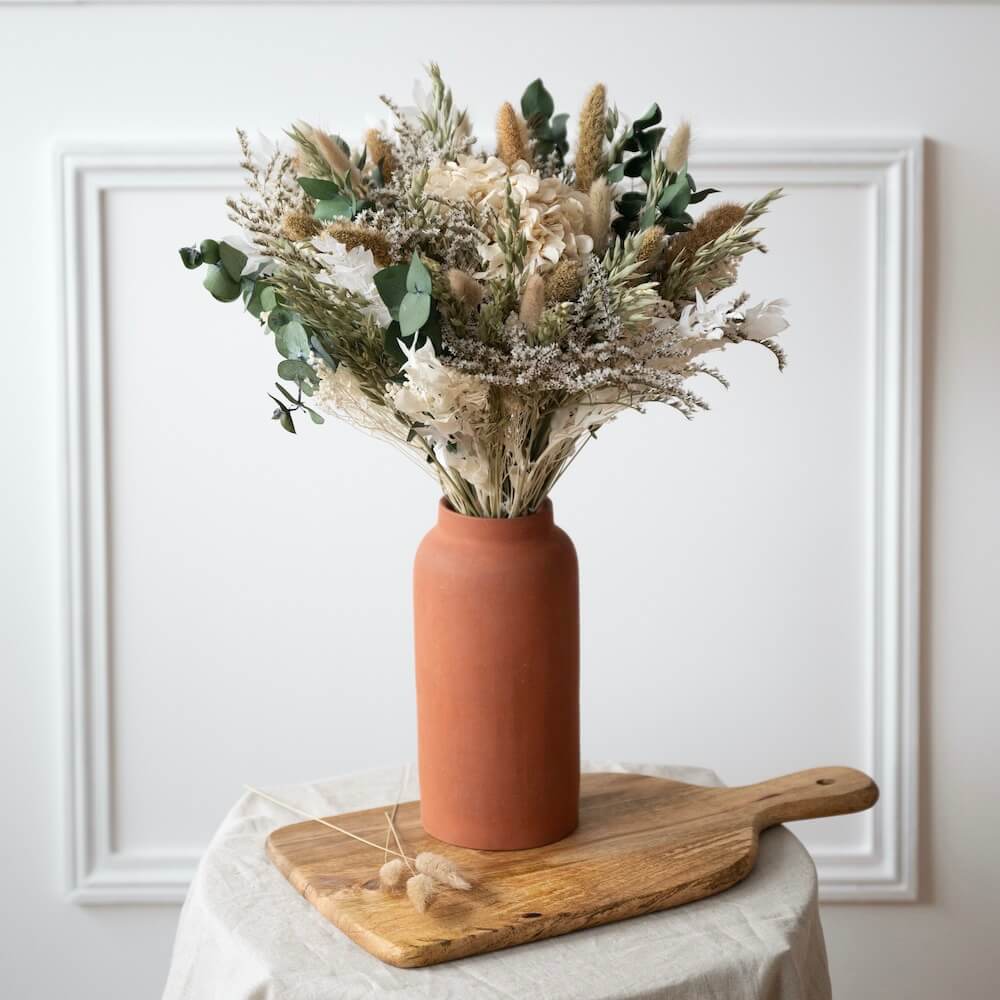Flowrette vase terre cuite terracotta artisanal France