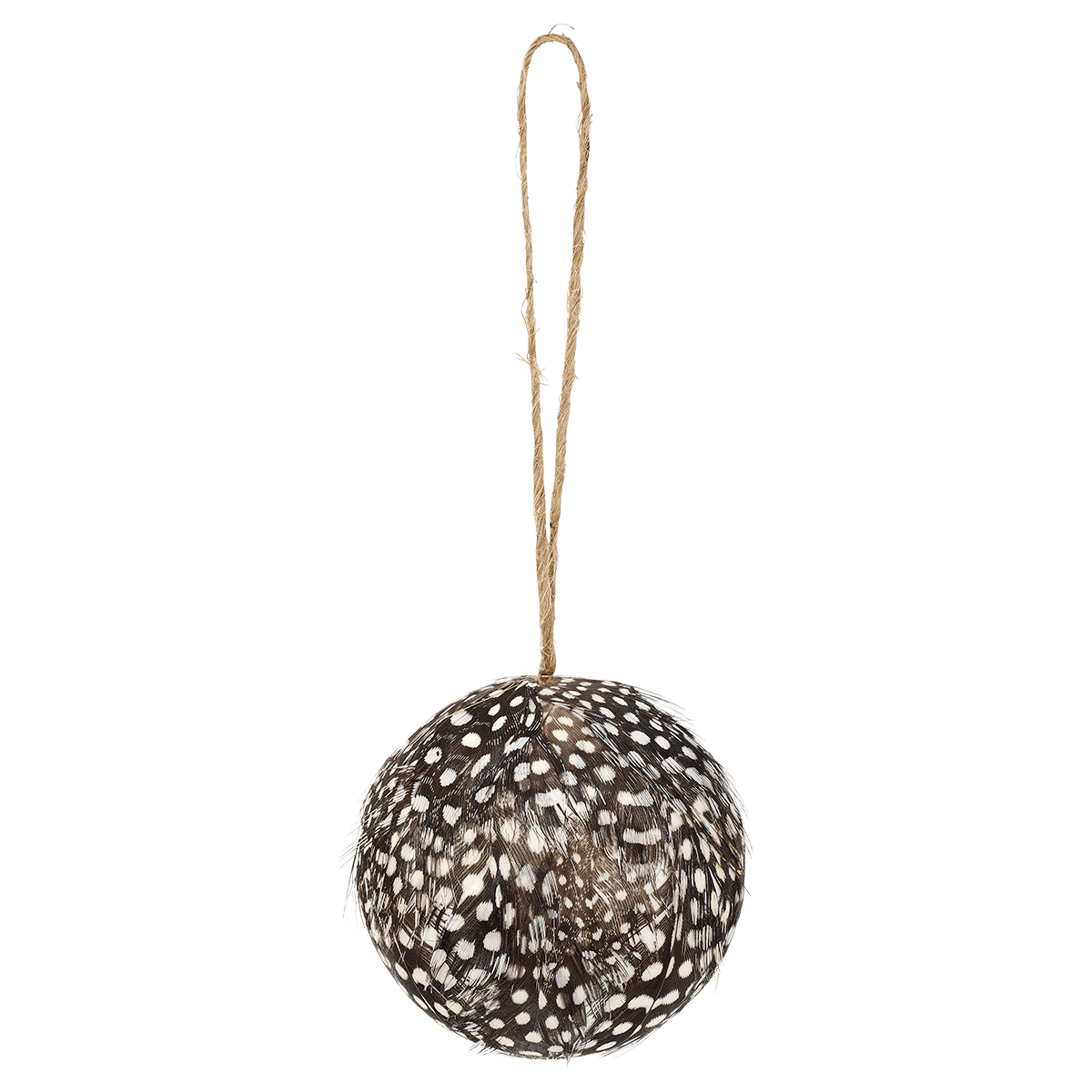 Sia Home Boules suspensions Noël Plumes 6 cm marron