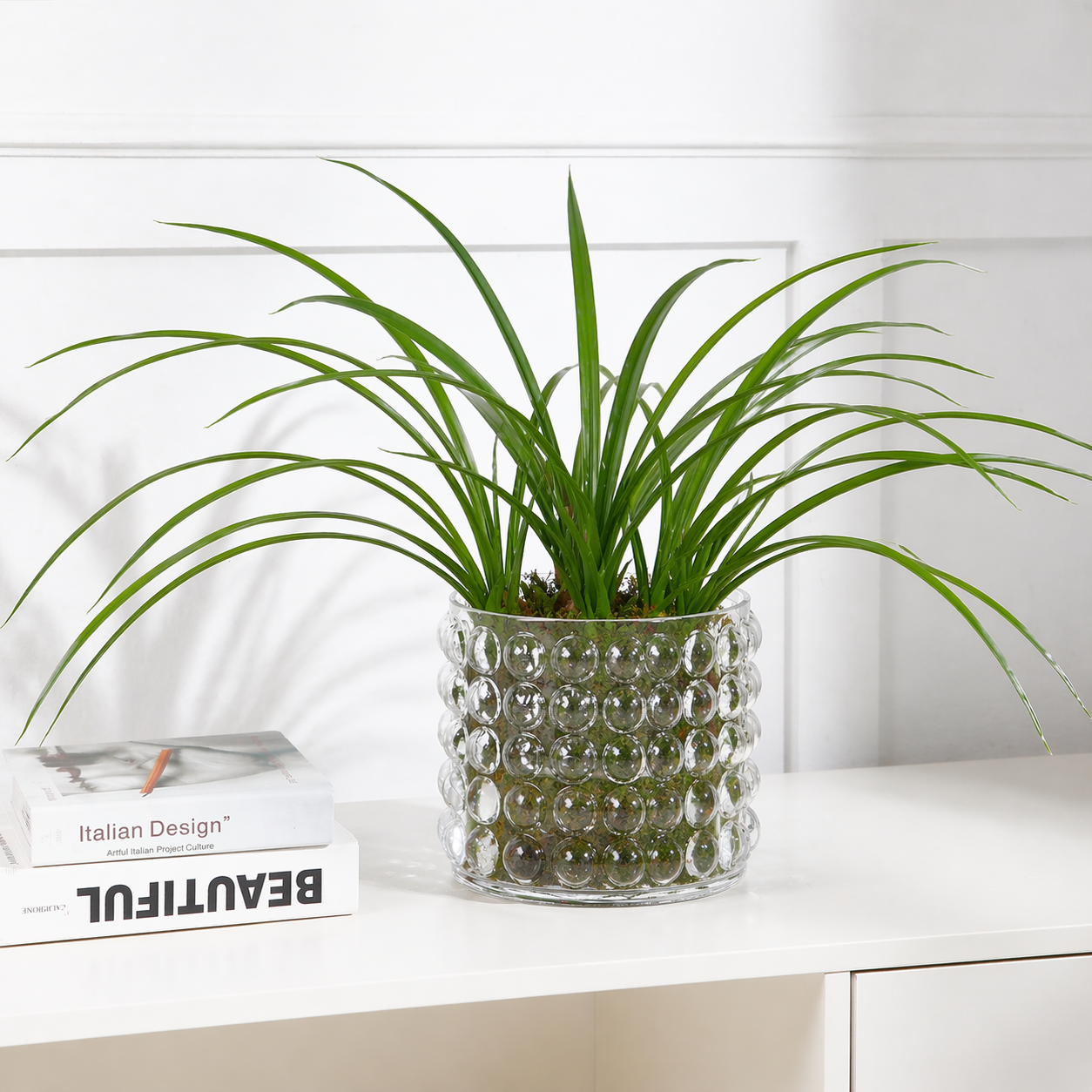 Sia Cymbidium feuillage artificiel vert 80 cm à piquer