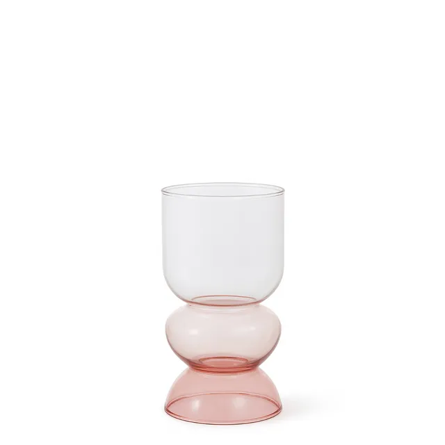 Sia Home Sunrise vase verre rose pâle 20 cm soliflore