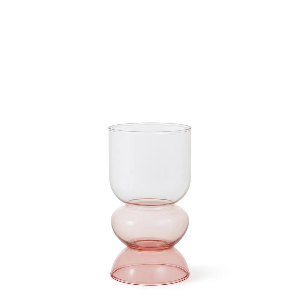 Sia Home Sunrise vase verre rose pâle 20 cm soliflore