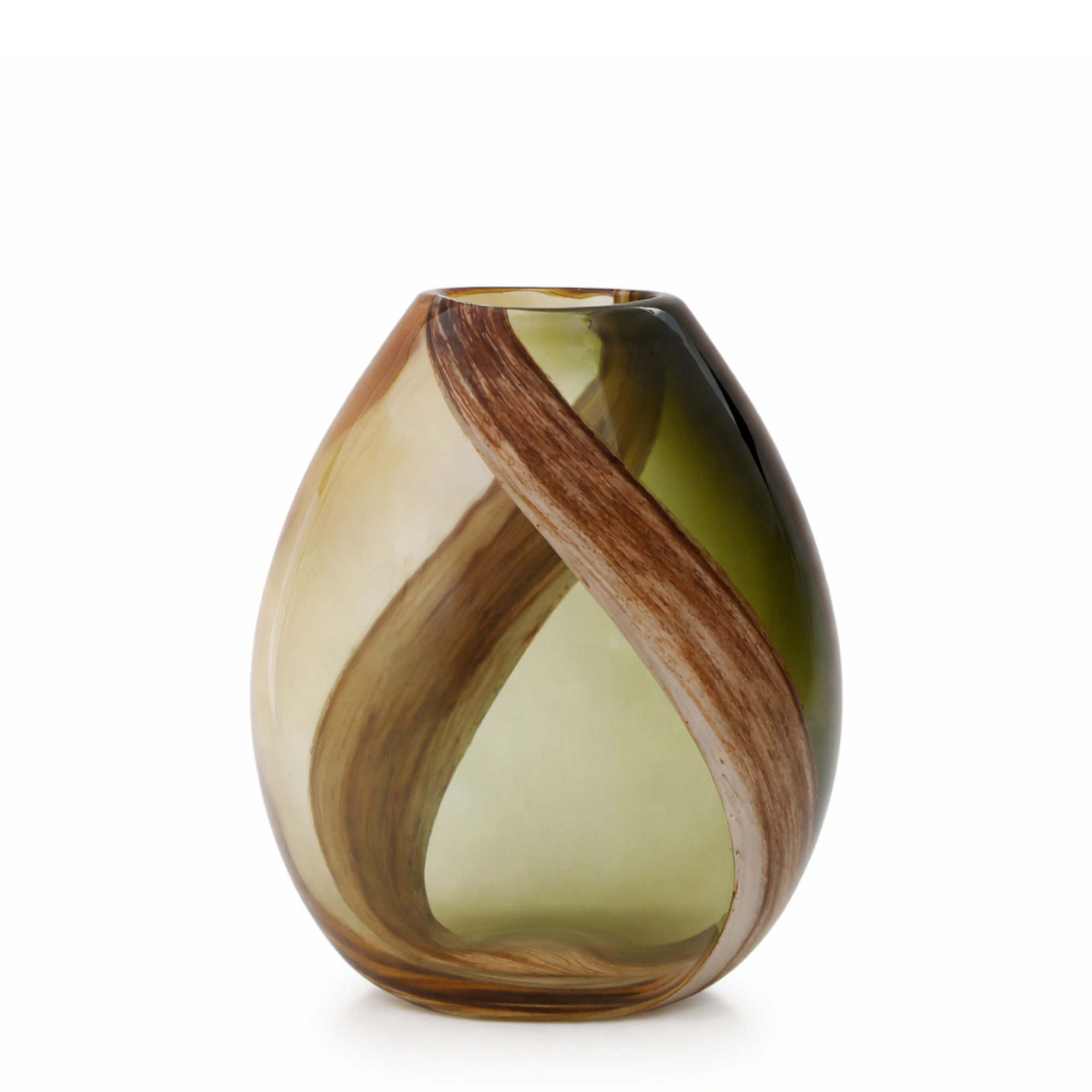 Sia Home Olivine vase verre soufflé vert 25 cm