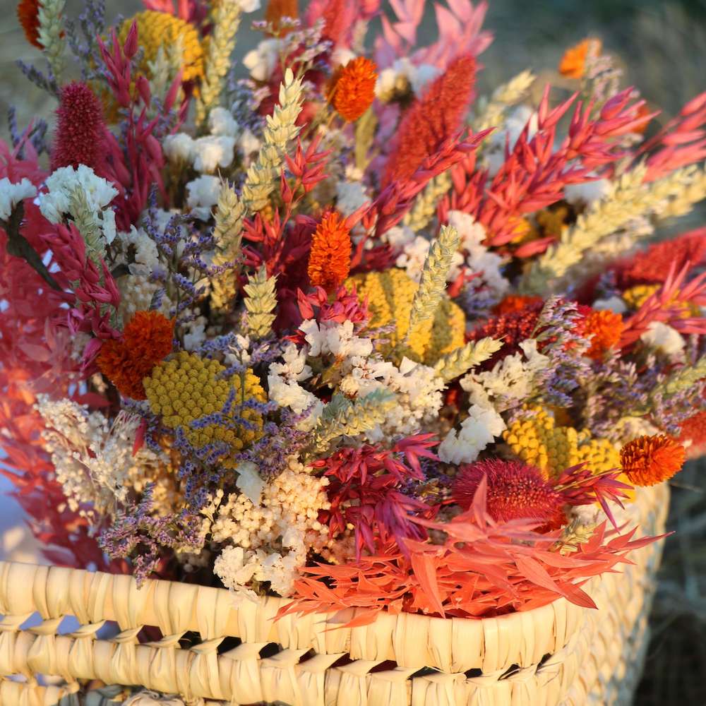 Flowrette Bouquet de la semaine fleurs séchées taille M été